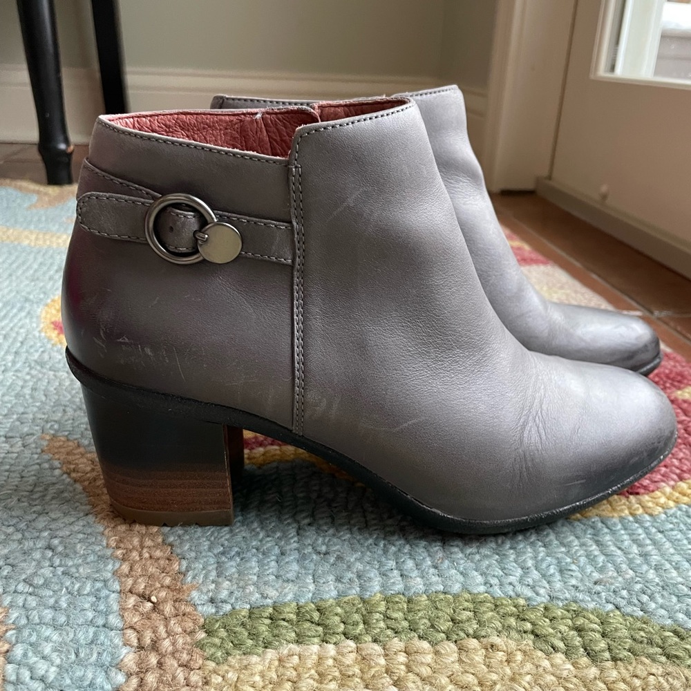 Dansko Perry Grey Waterproof Burnished Ankle Boots